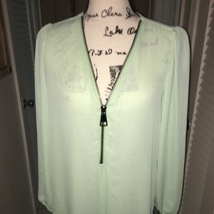 Mint green blouse